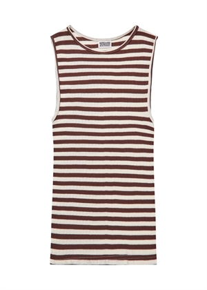 NPS broadway tank top Brown/Ecru Nørgaard På Strøget